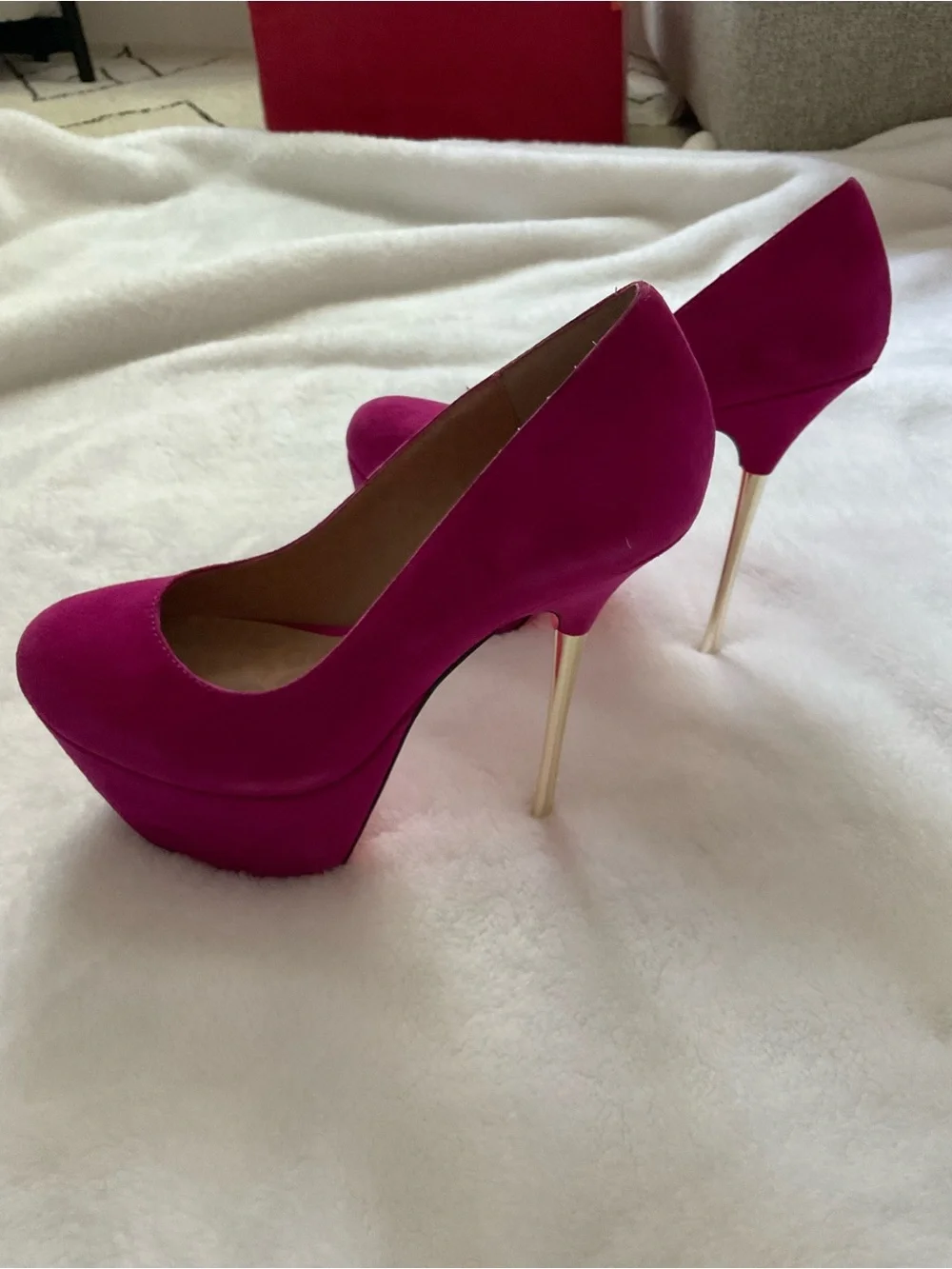Betsey Johnson Fuchsia Platform Stiletto Pumps